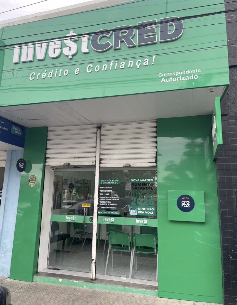 Fachada da loja Invest Cred em Petrolina